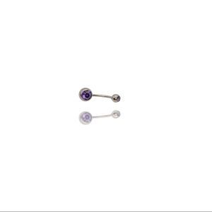 Belly Ring double tanzanite gem